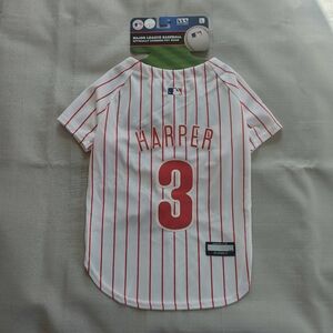 Philadelphia Phillies Striped Harper #3 Dog Jersey Shirt Size Large NEW!